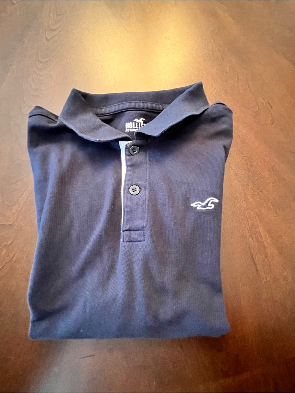 Hollister Women’s Dark Navy Polo with White Logo Accent